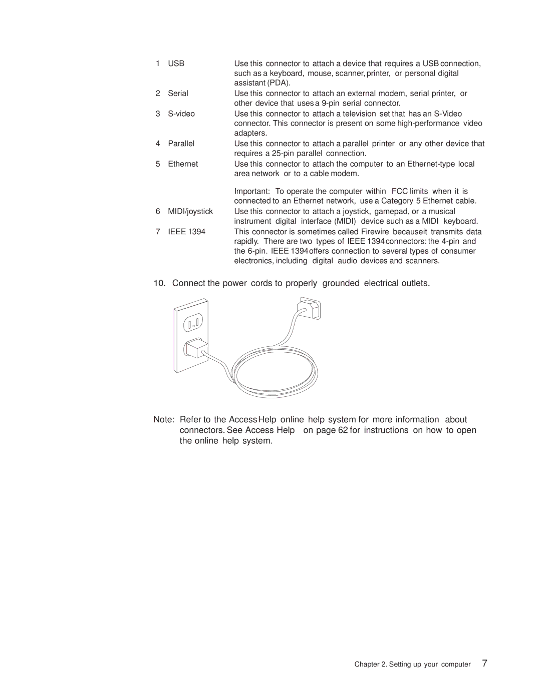 Lenovo 8801, 8814, 8810, 8793, 8805, 8797, 8011 manual Setting up your computer 