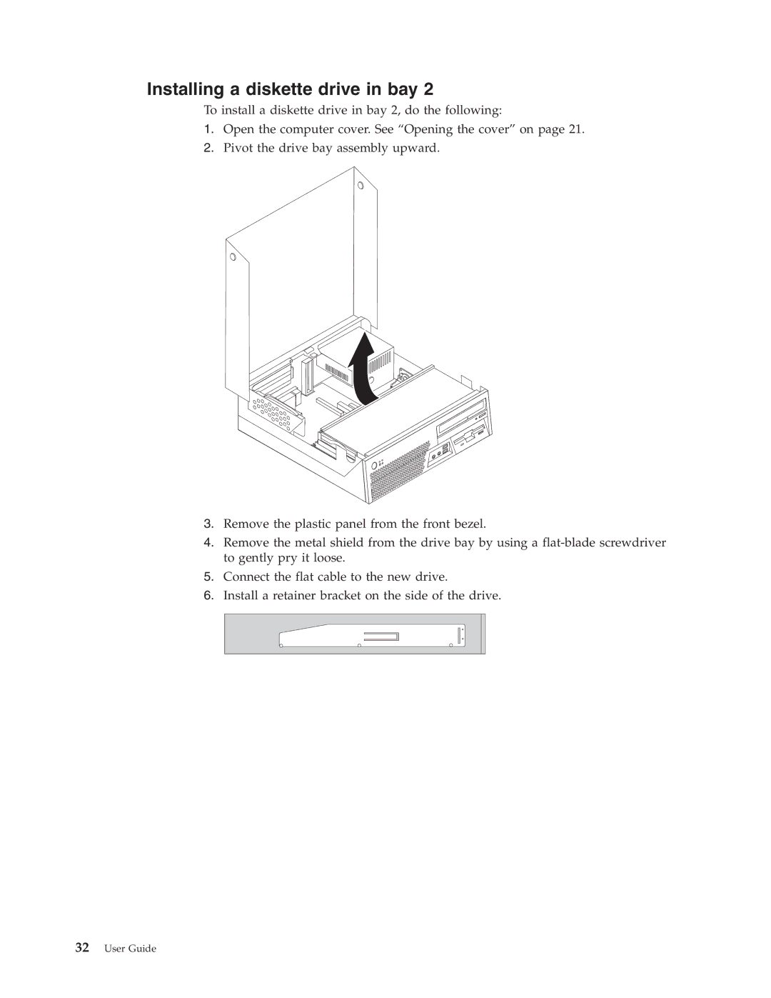 Lenovo 8011, 8814, 8810, 8801, 8793, 8805, 8797 manual Installing a diskette drive in bay 