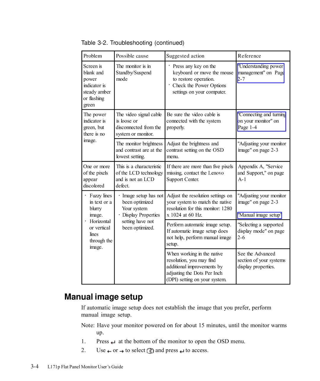 Lenovo 9417-HH2, 9417-HW2, 9227-HB2, 9417-HC2 manual Manual image setup, Troubleshooting 