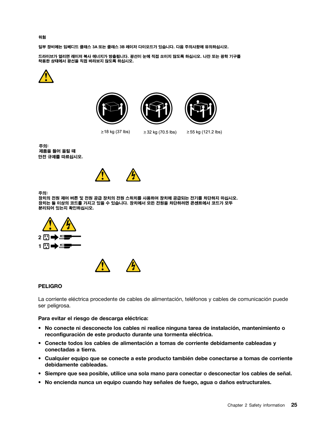 Lenovo 9421, 9486, 9353, 9485, 7061, 7090, 3656, 9426, 9342, 9354, 9344, 7062, 7057, 3658, 7092 manual Peligro 