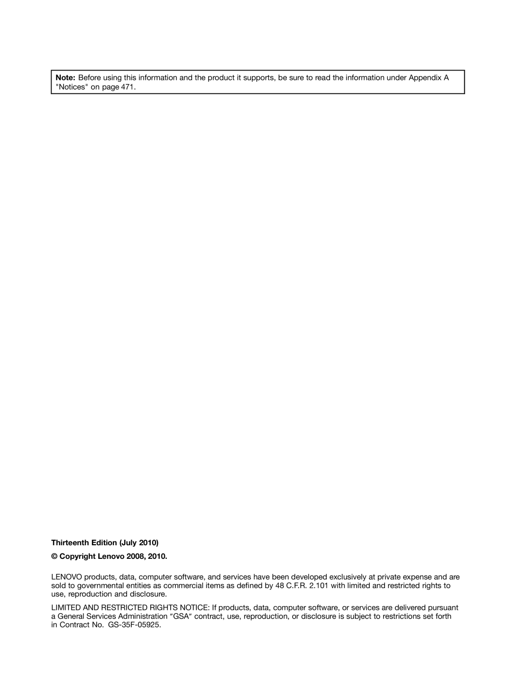 Lenovo 7061, 9486, 9421, 9353, 9485, 7090, 3656, 9426, 9342, 9354, 9344, 7062, 7057 Thirteenth Edition July Copyright Lenovo 2008 