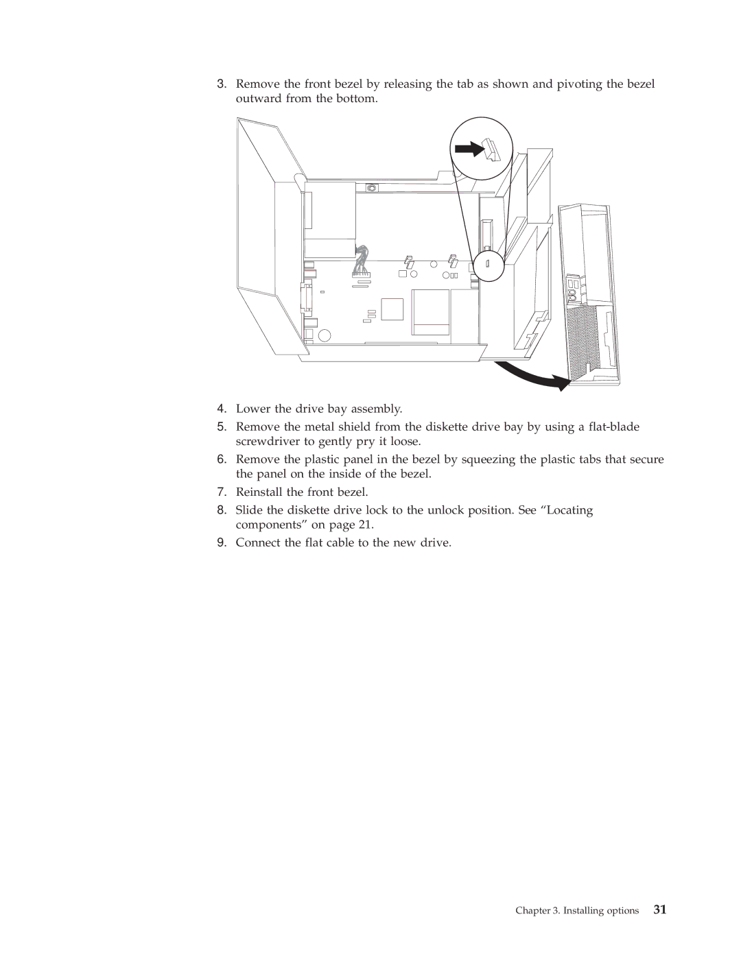 Lenovo 9643, 9638, 9644, 9645, 9640, TC A55-9636 manual Installing options 