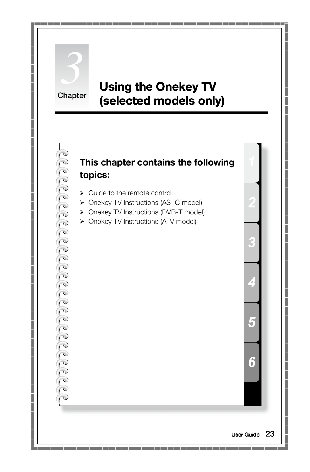Lenovo 2566 [B340] 10099, 97 Using the Onekey TV Chapter selected models only, This chapter contains the following topics 