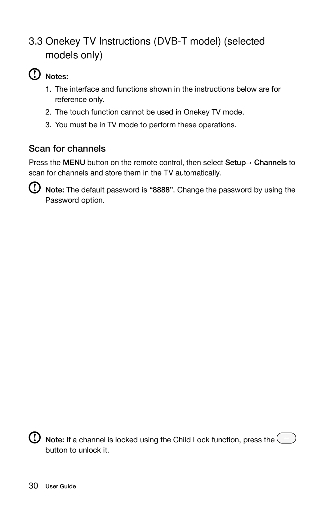 Lenovo 2568 [B540] 10101, 97, 4749 [B545], 3363 [B540p] 10098 manual Onekey TV Instructions DVB-T model selected models only 