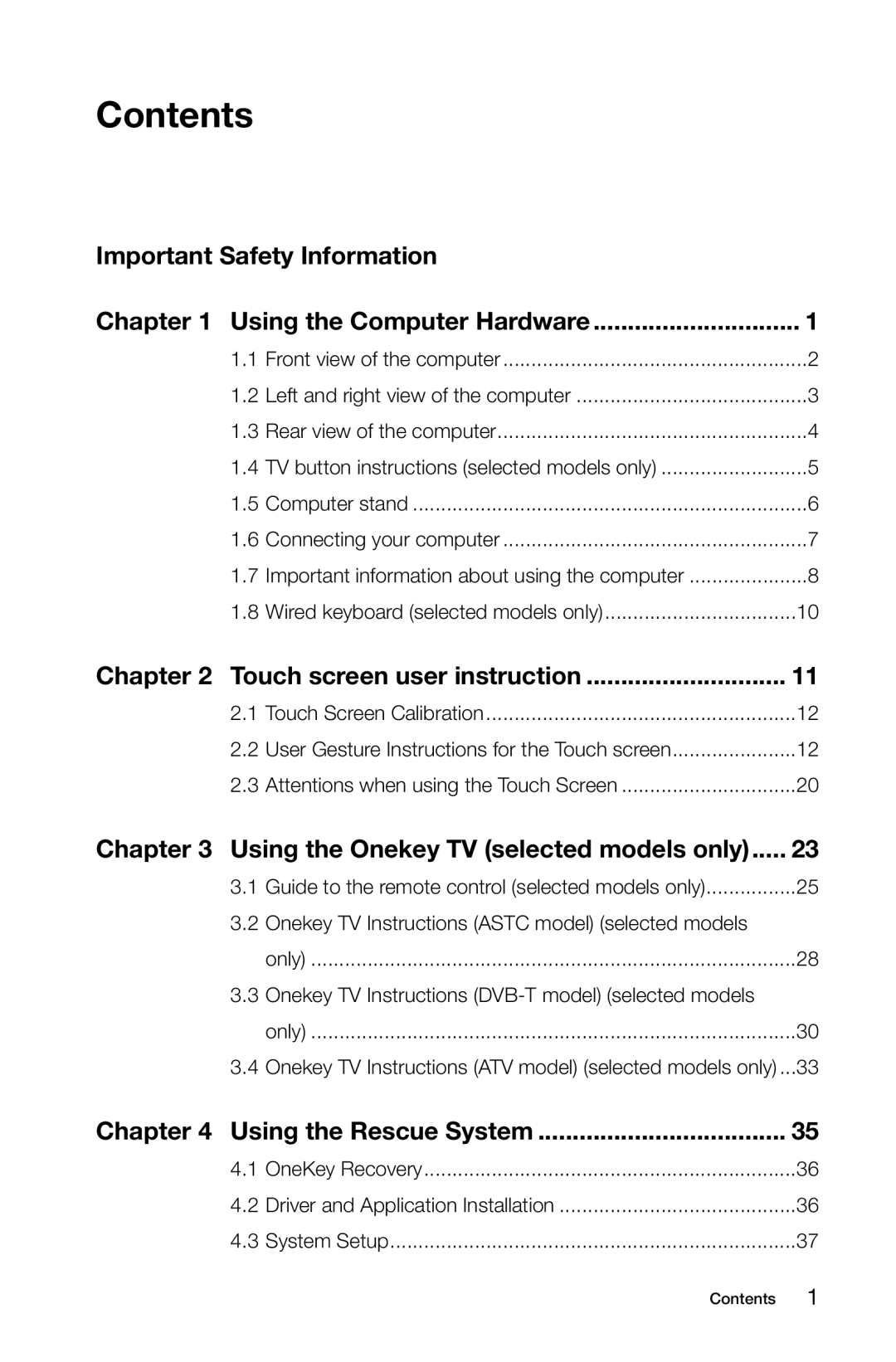 Lenovo 2566 [B340] 10099, 97, 4749 [B545], 3363 [B540p] 10098, 2567 [B345] 10100, 2568 [B540] 10101 manual Contents 