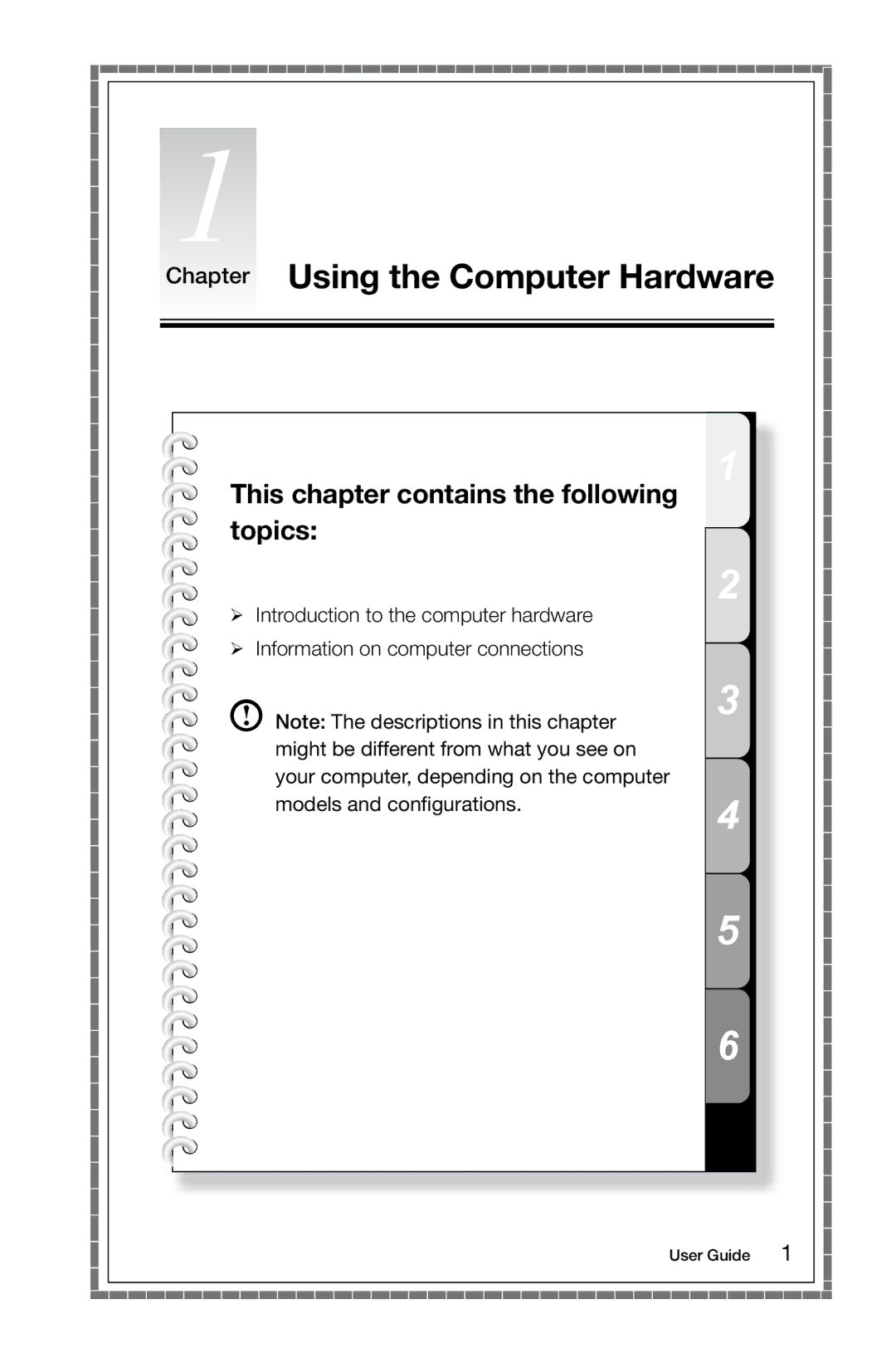 Lenovo 97, 4749 [B545], 3363 [B540p] 10098 Chapter Using the Computer Hardware, This chapter contains the following topics 