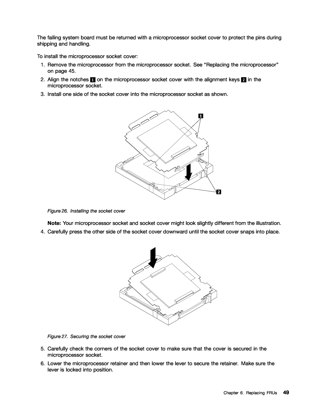 Lenovo 1010, 992, 981, 1008 manual To install the microprocessor socket cover 