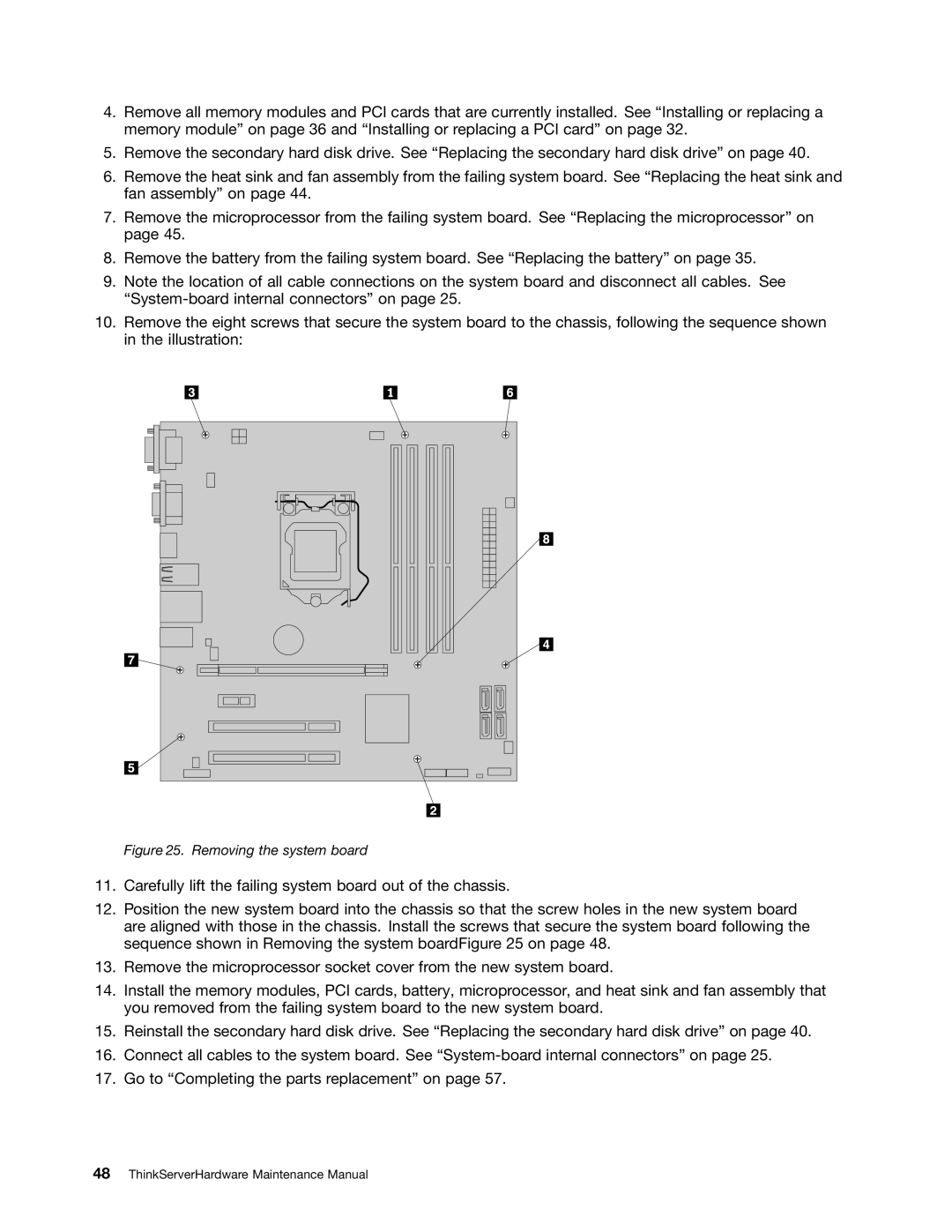 Lenovo 1008, 992, 981, 1010 manual Removing the system board 