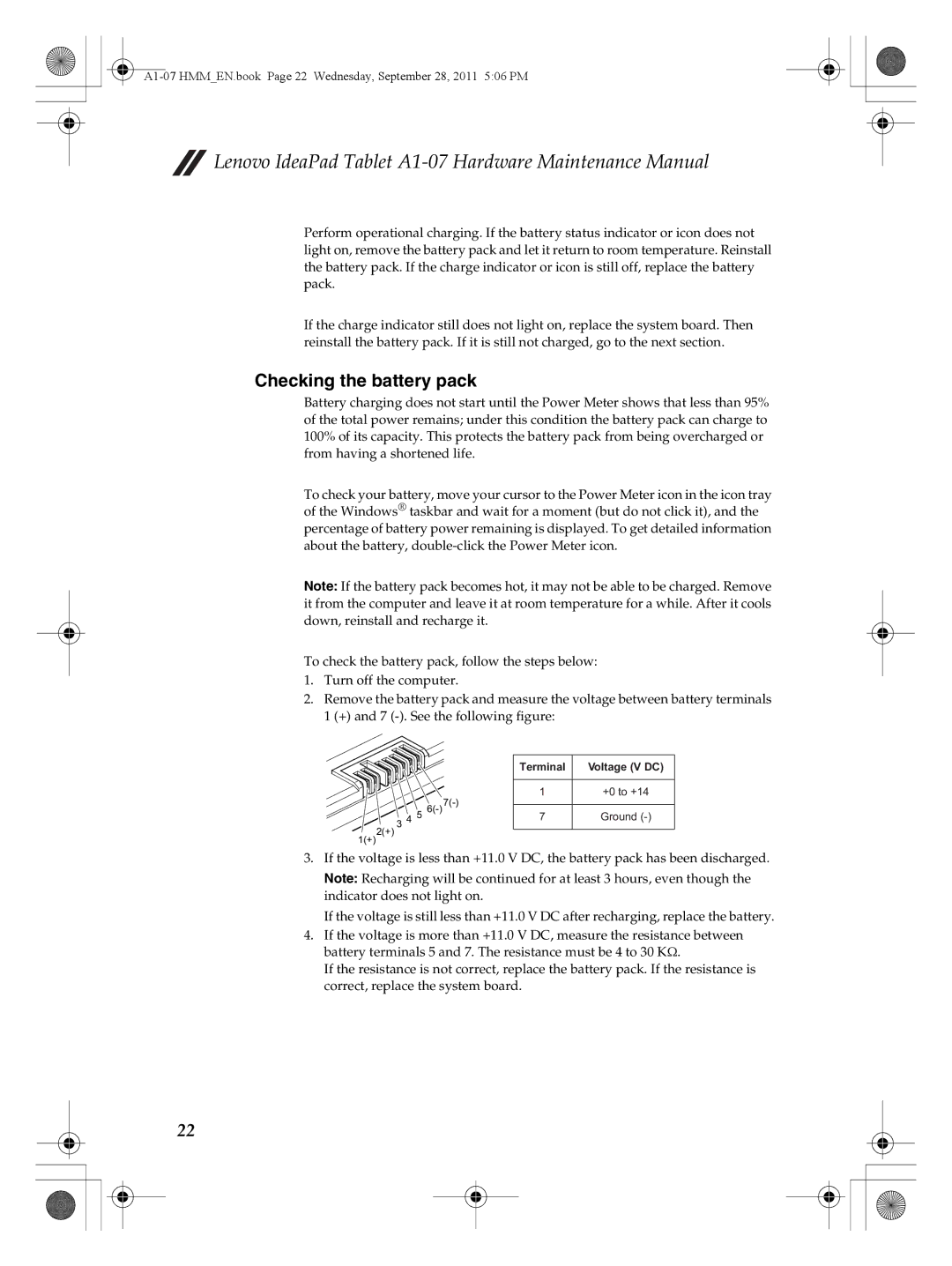 Lenovo A1-07 manual Checking the battery pack 