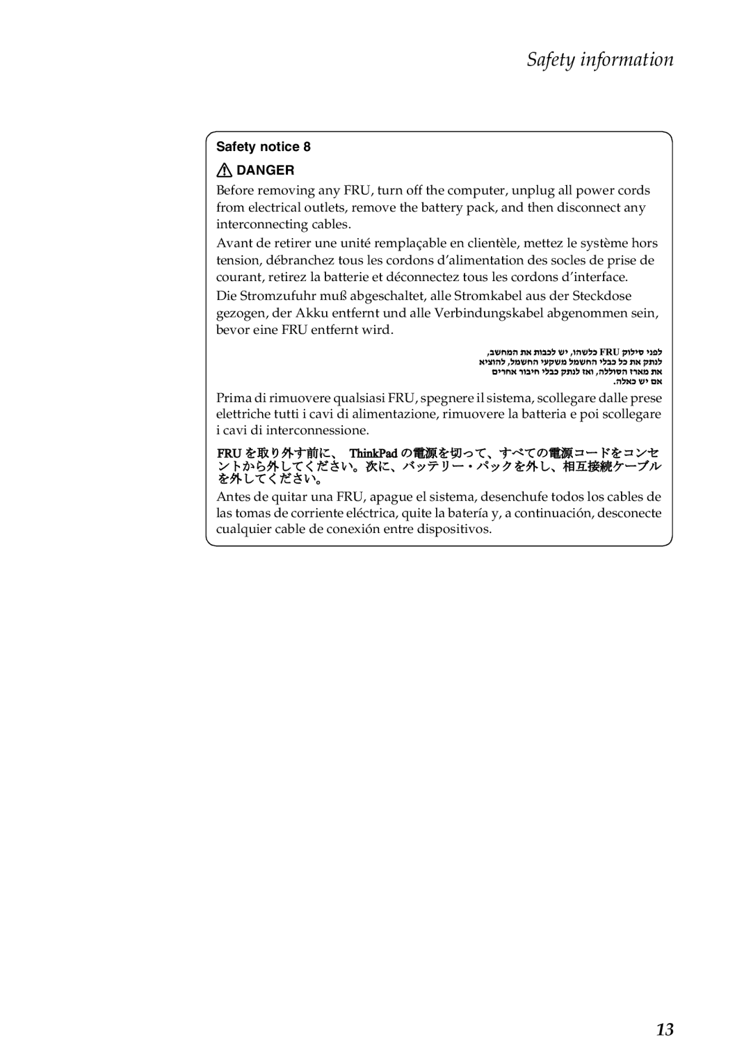 Lenovo A2107A manual Safety information 