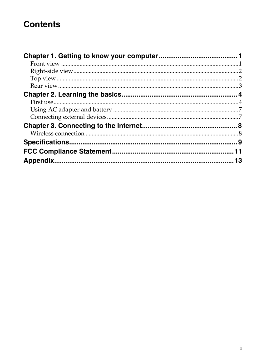 Lenovo A2107A manual Contents 