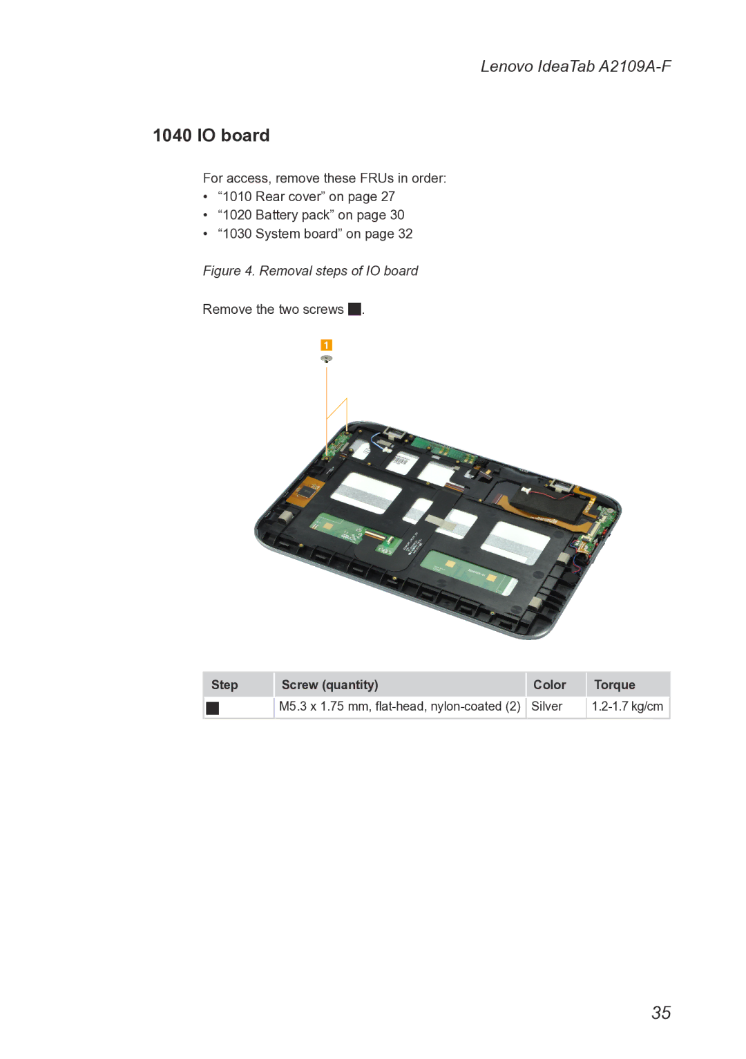 Lenovo 2290XF2, A2109 manual Removal steps of IO board 