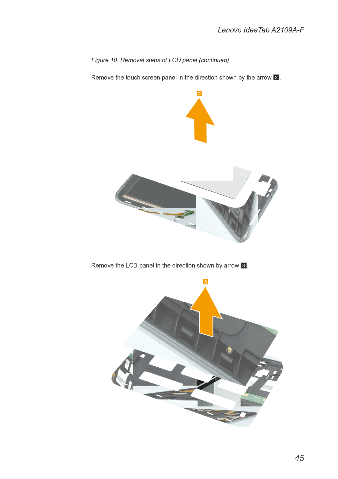 Lenovo 2290XF2, A2109 manual Removal steps of LCD panel 