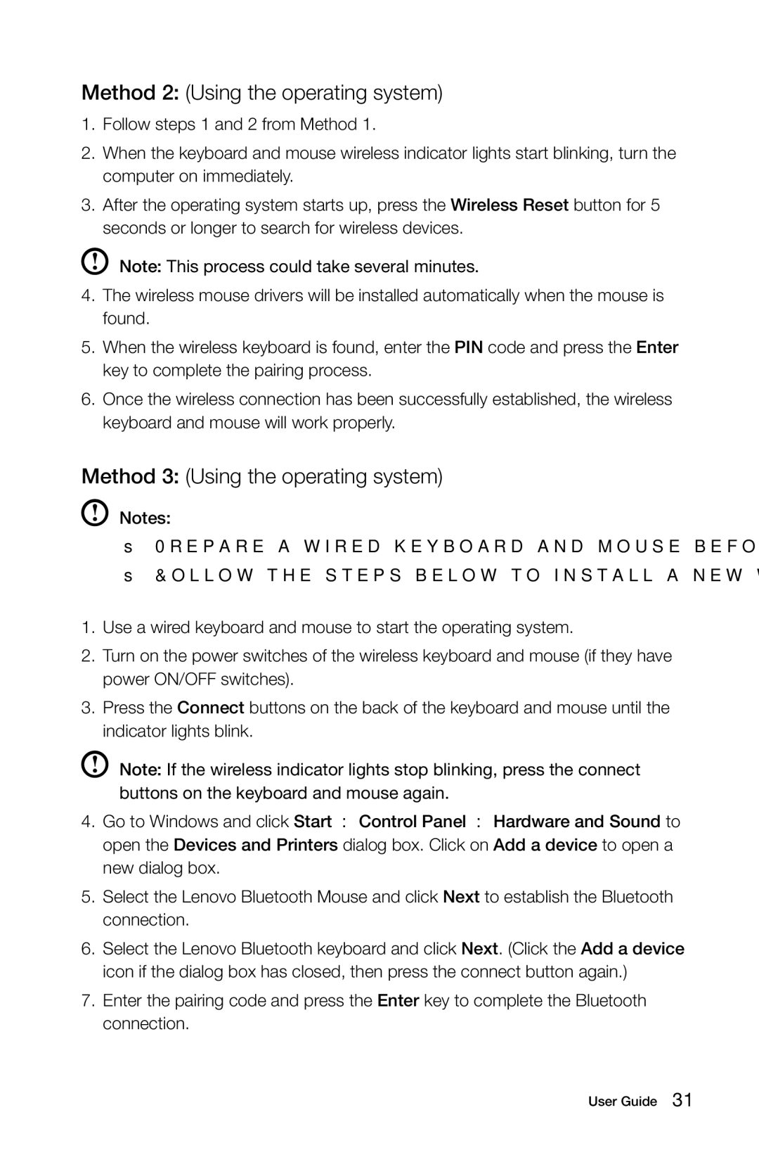 Lenovo A3 manual Method 2 Using the operating system, Method 3 Using the operating system 