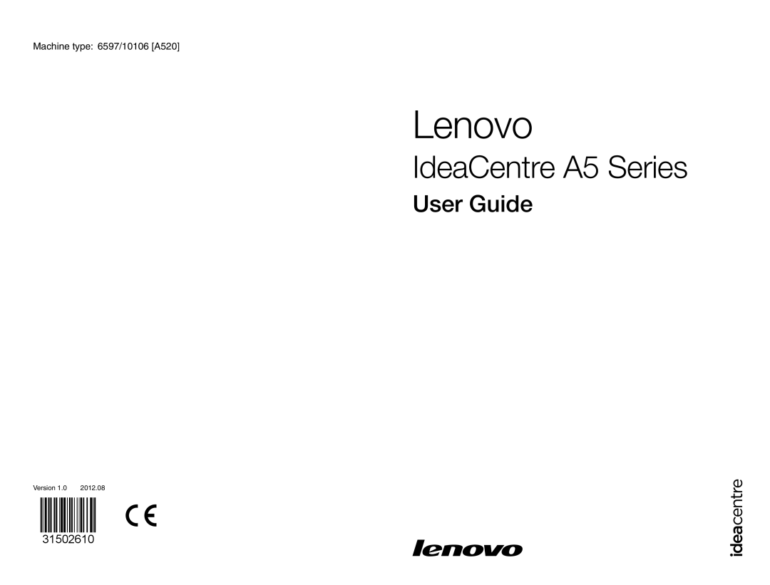 Lenovo A5 manual Lenovo 