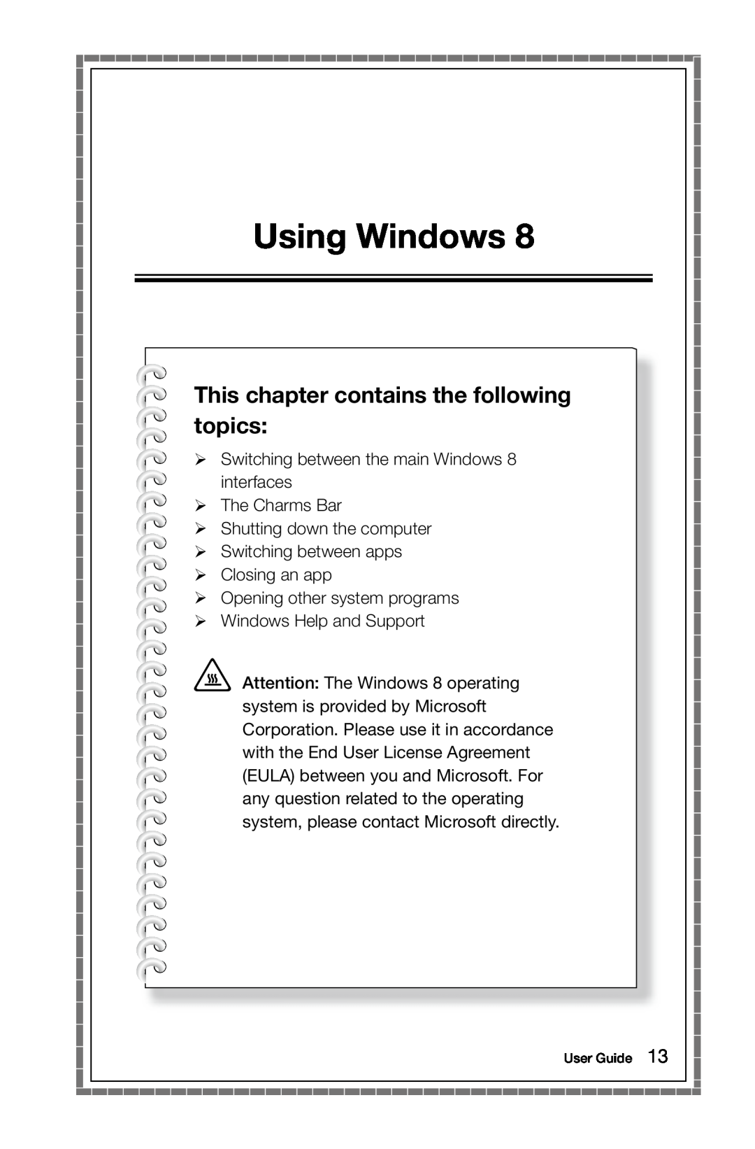 Lenovo A7 manual Using Windows, This chapter contains the following topics 