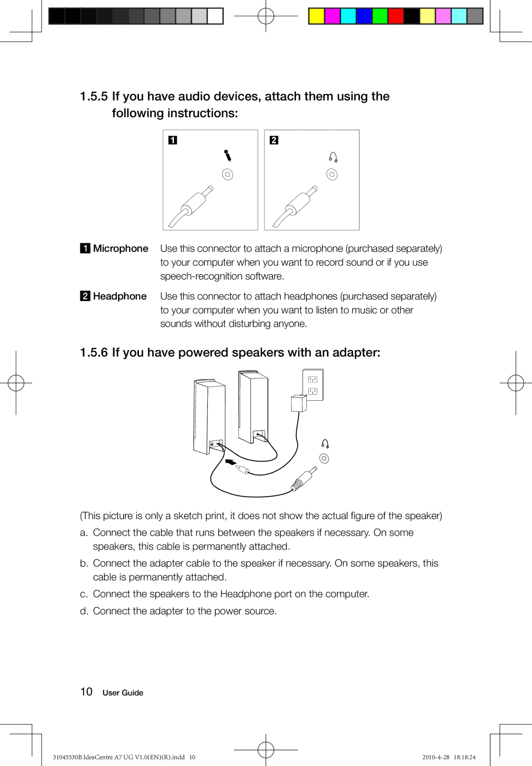 Lenovo A7 manual If you have powered speakers with an adapter 