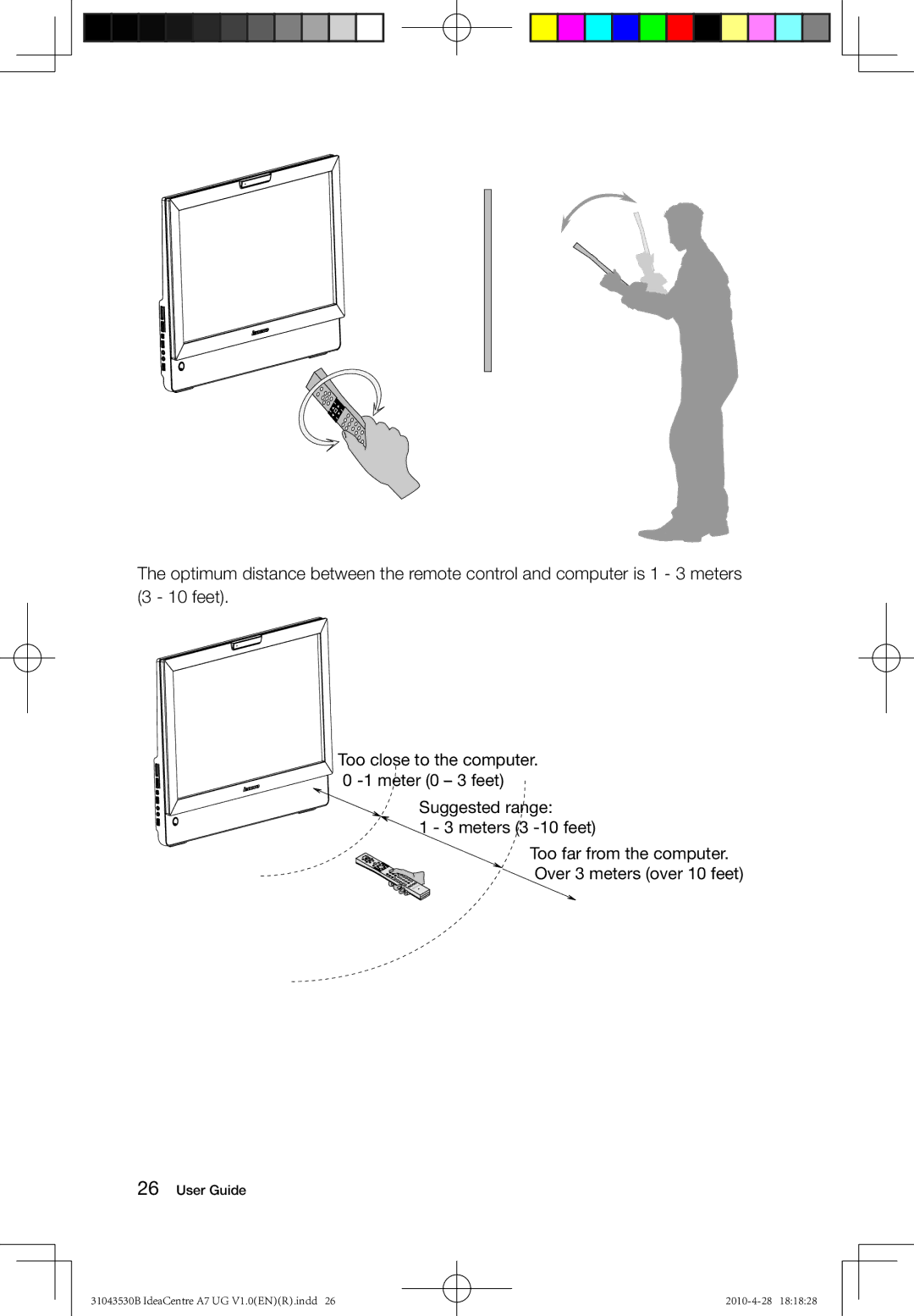 Lenovo A7 manual Suggested range Meters 3 -10 feet 