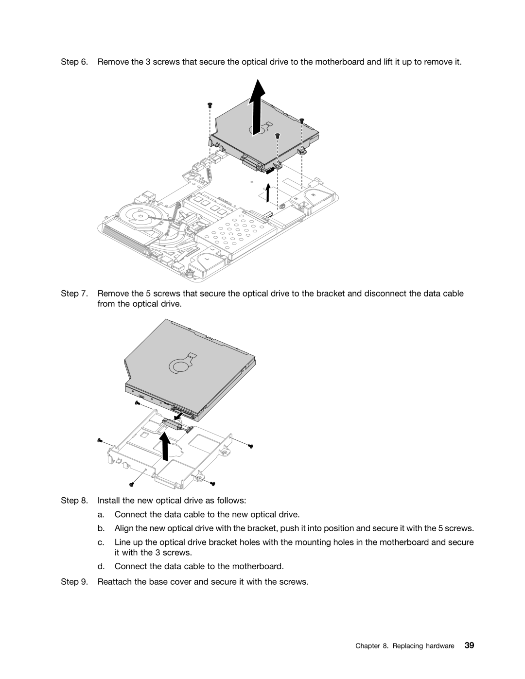 Lenovo A720 manual Replacing hardware 