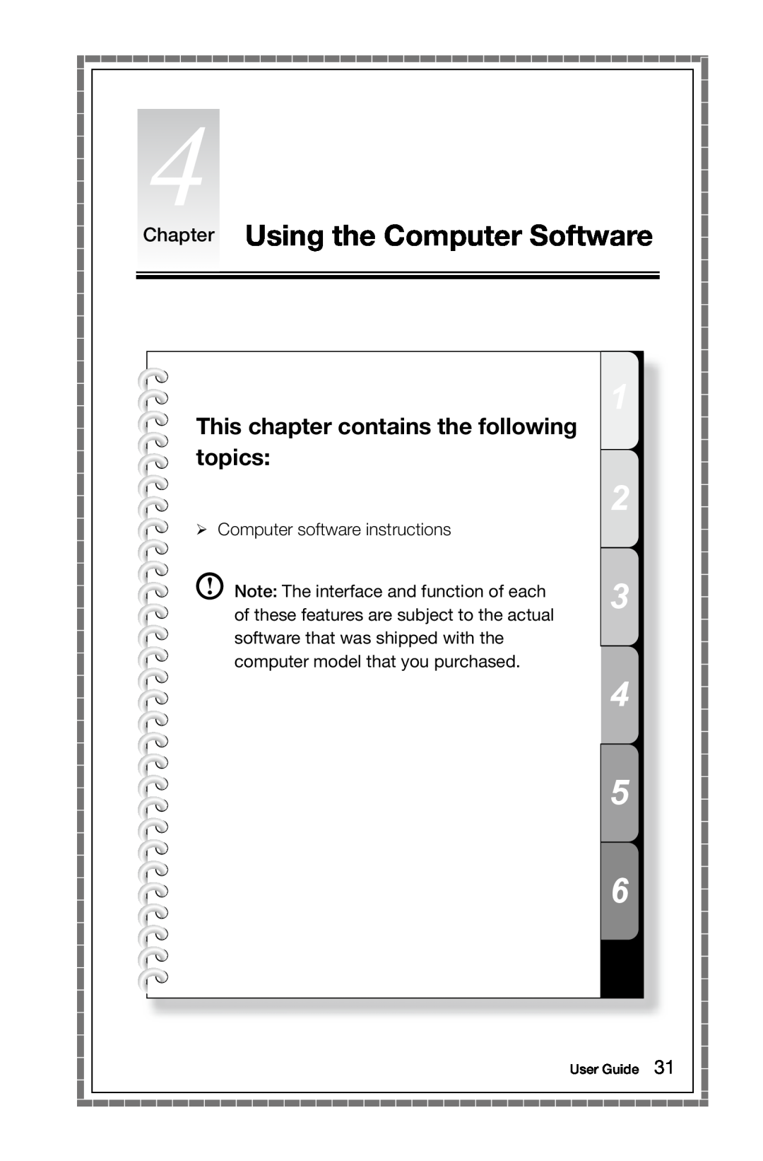 Lenovo B3, 10051, 10052 manual Chapter Using the Computer Software, This chapter contains the following topics, User Guide 