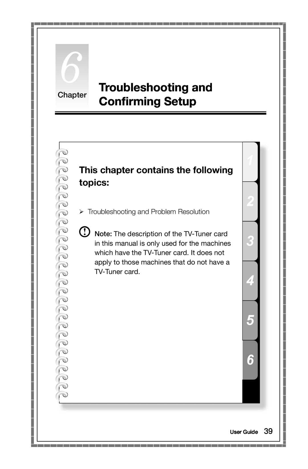 Lenovo 10052, B3 manual Troubleshooting and Chapter Confirming Setup, This chapter contains the following topics, User Guide 