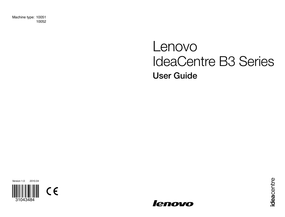 Lenovo 10051, B3, 10052 manual Lenovo 