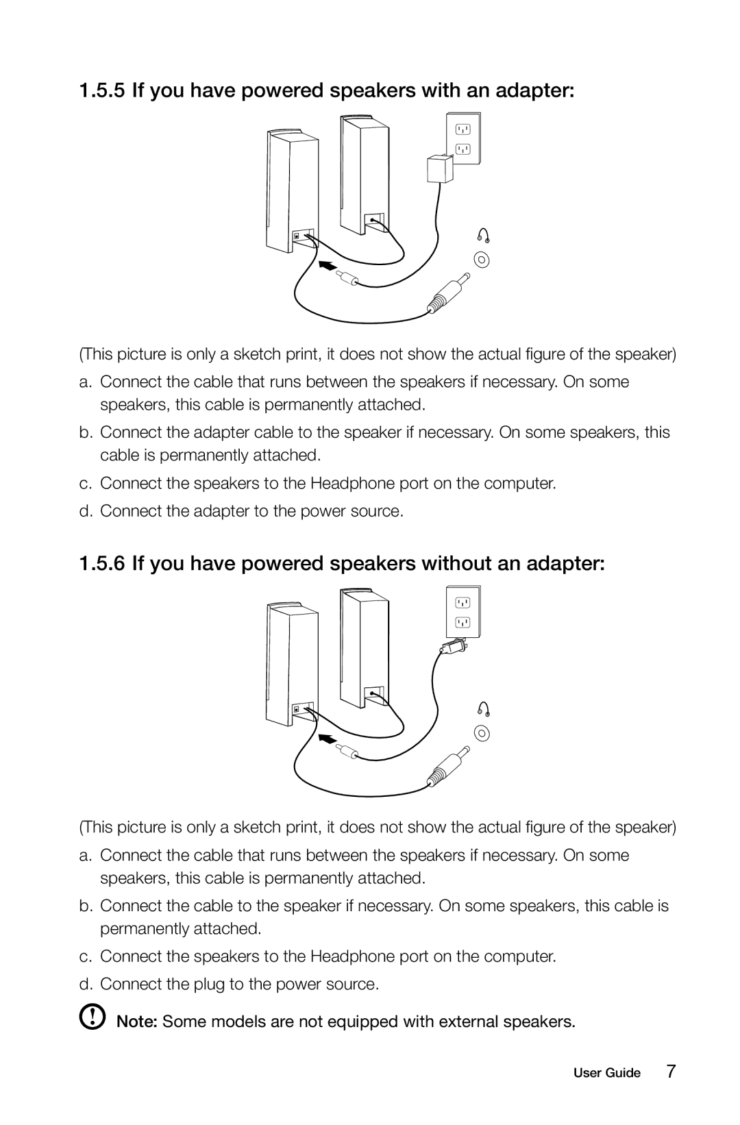 Lenovo B3, 10051, 10052 manual If you have powered speakers with an adapter 