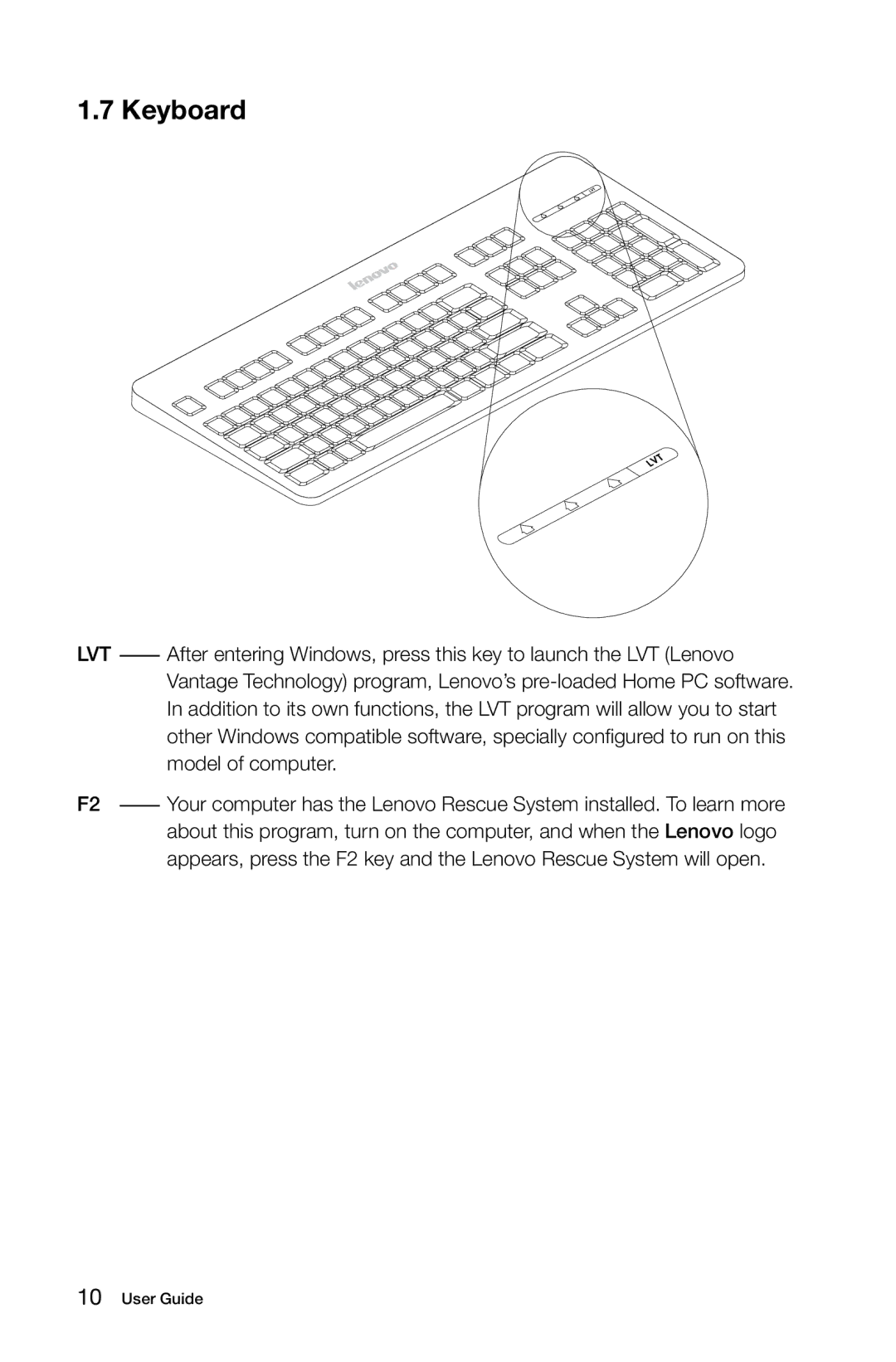 Lenovo B3, 10051, 10052 manual Keyboard 