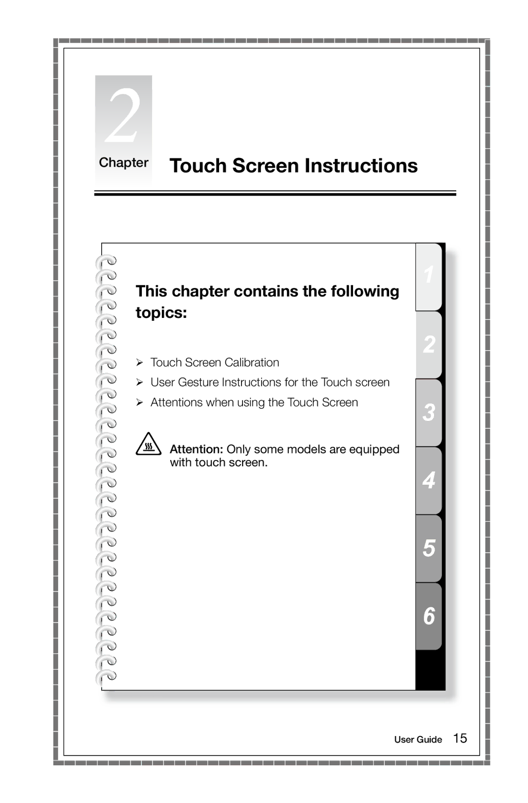 Lenovo 10052, B3, 10051 manual Chapter Touch Screen Instructions 