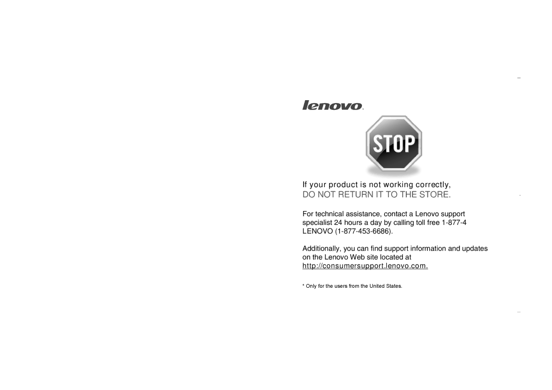 Lenovo B450 manual Do not Return IT to the Store, If your product is not working correctly 