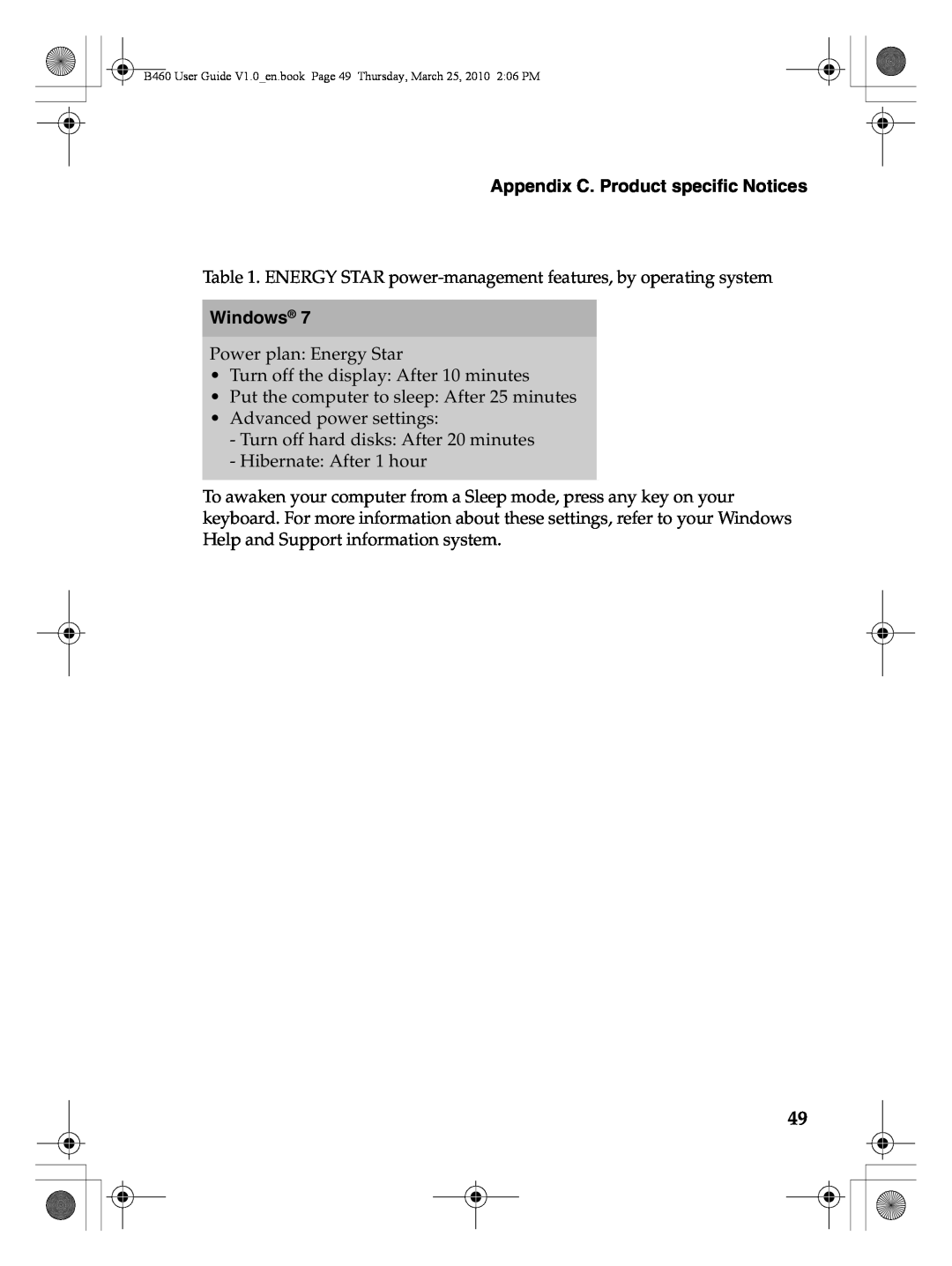 Lenovo B460 manual Appendix C. Product specific Notices, Windows 