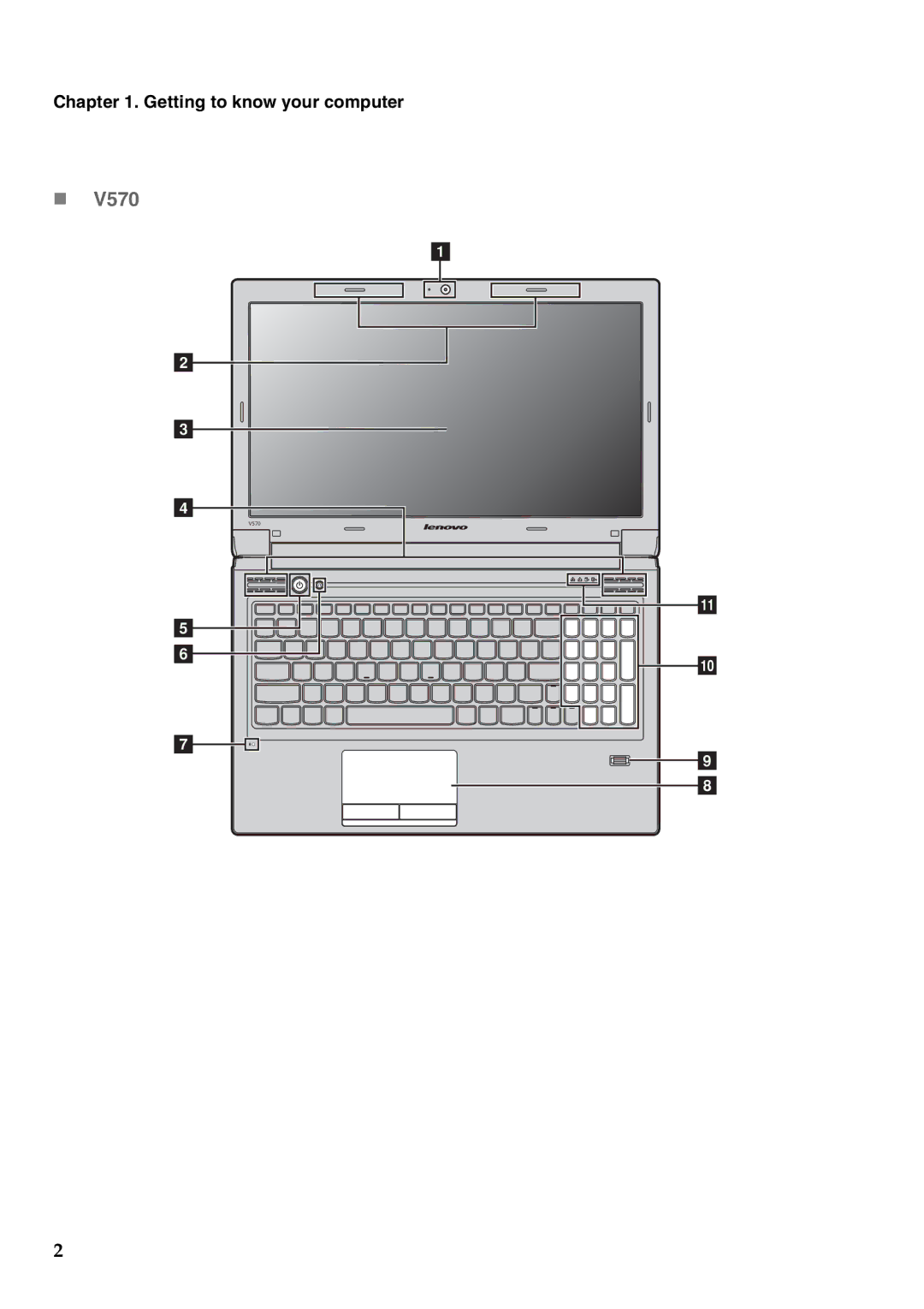 Lenovo B470, V470 manual Getting to know your computer 