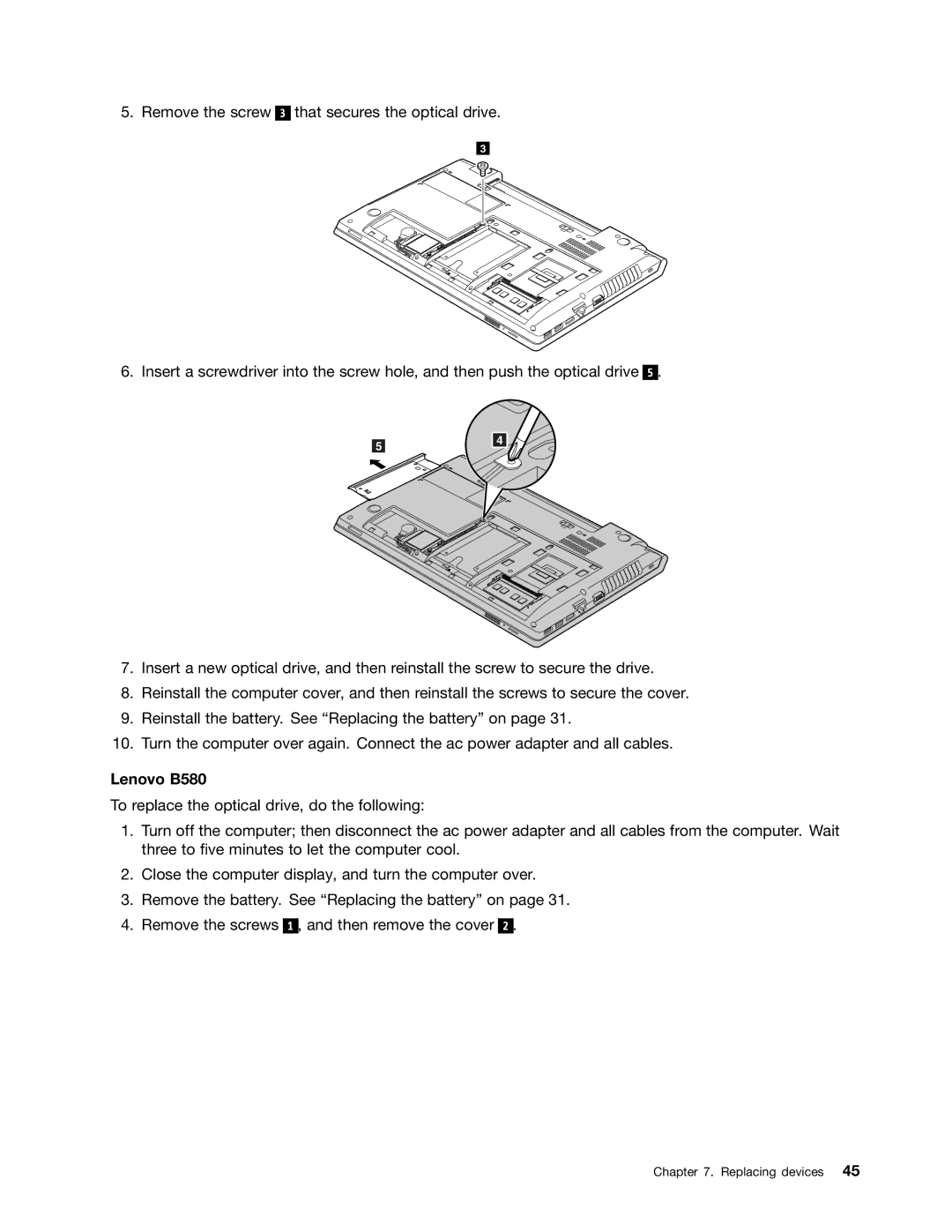 Lenovo B480 manual Lenovo B580 