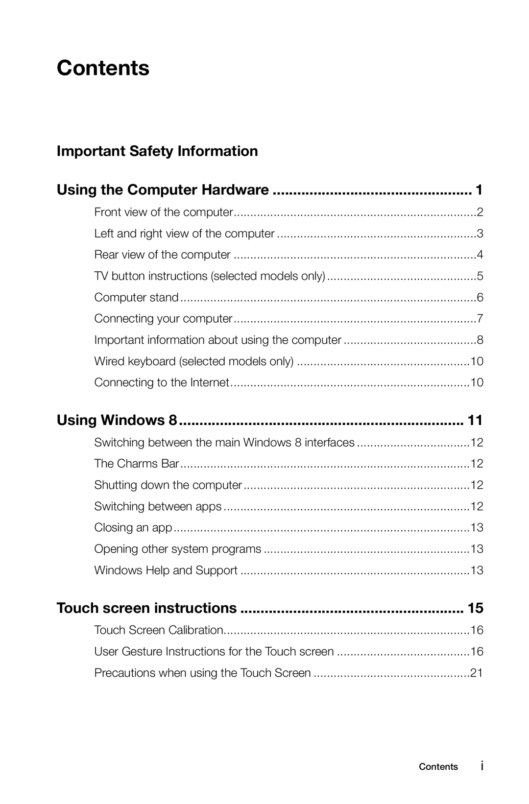 Lenovo B545, 10101/3363 [B540p], 10099/2568 [B540], 10097/2566 [B340], 10098/2567 [B345], 10100/4749 Contents 