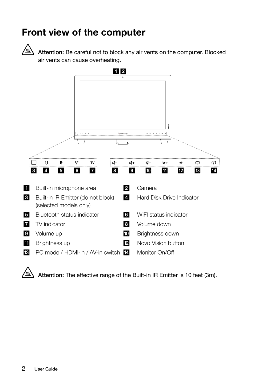 Lenovo 10098/2567, B545, B345, 10101/3363 [B540p], 10099/2568 [B540], 10097/2566 [B340] Front view of the computer 