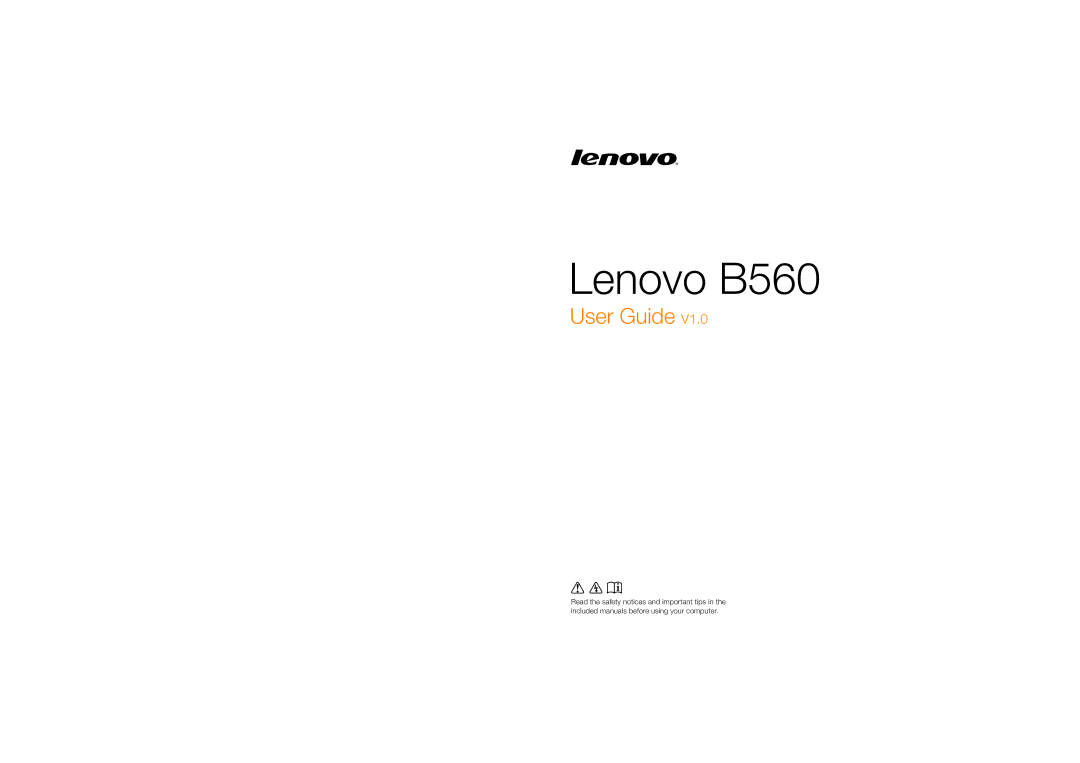 Lenovo manual Lenovo B560 