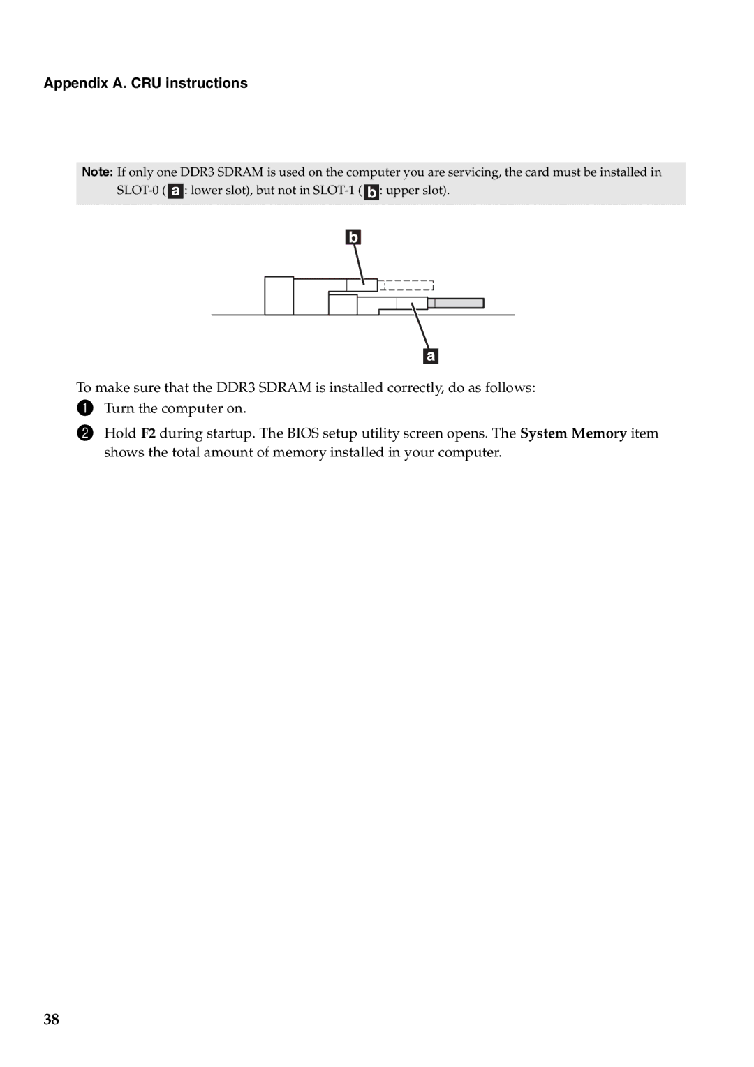 Lenovo B560 manual Appendix A. CRU instructions 