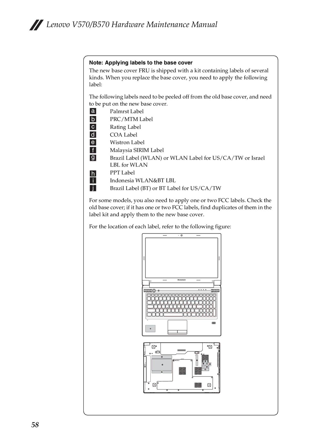 Lenovo manual Lenovo V570/B570 Hardware Maintenance Manual 