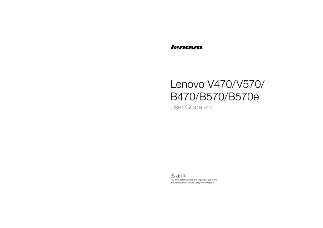 Lenovo B570E manual Lenovo V470/V570/ B470/B570/B570e 