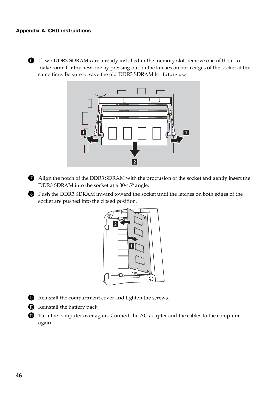 Lenovo B570E manual Appendix A. CRU instructions 