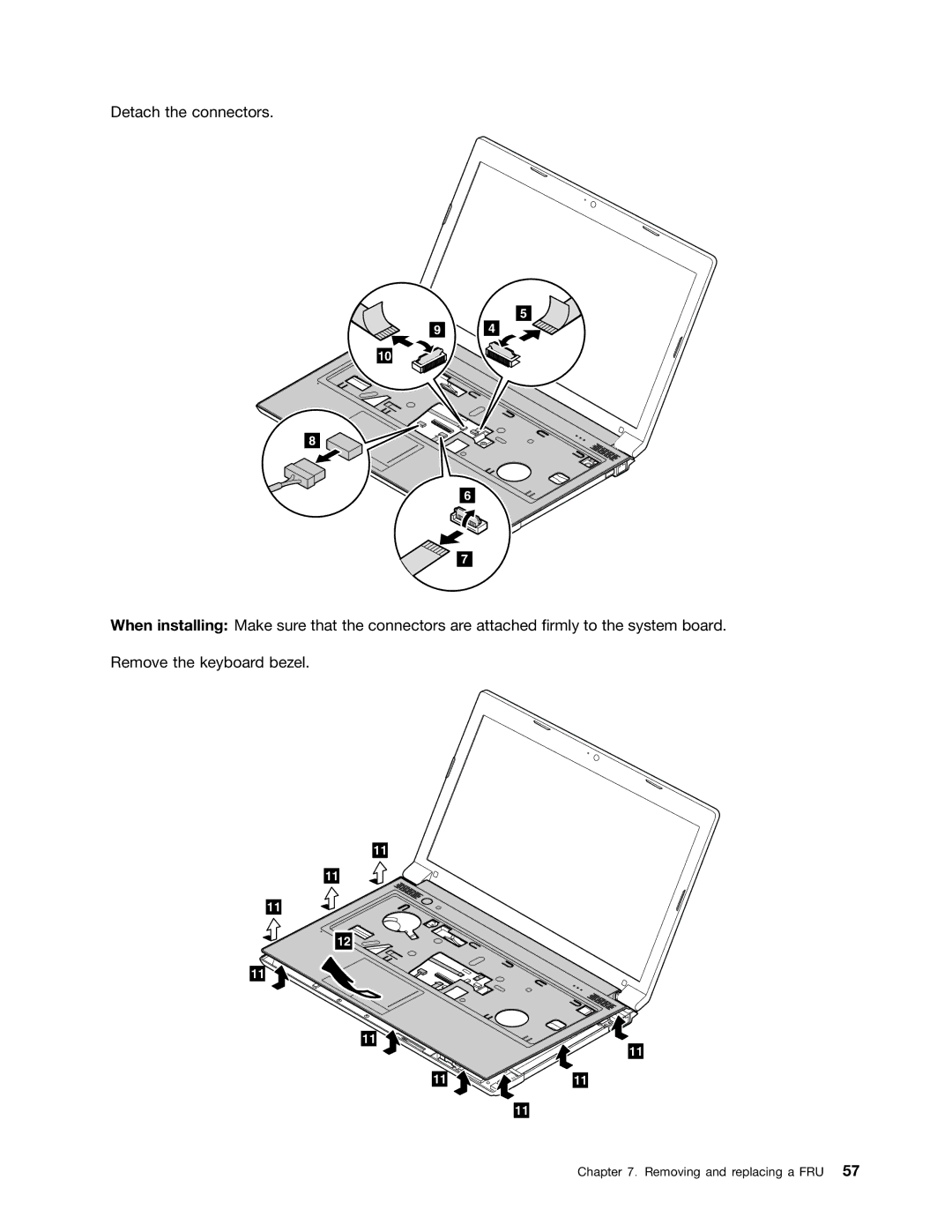 Lenovo B575E manual Removing and replacing a FRU 