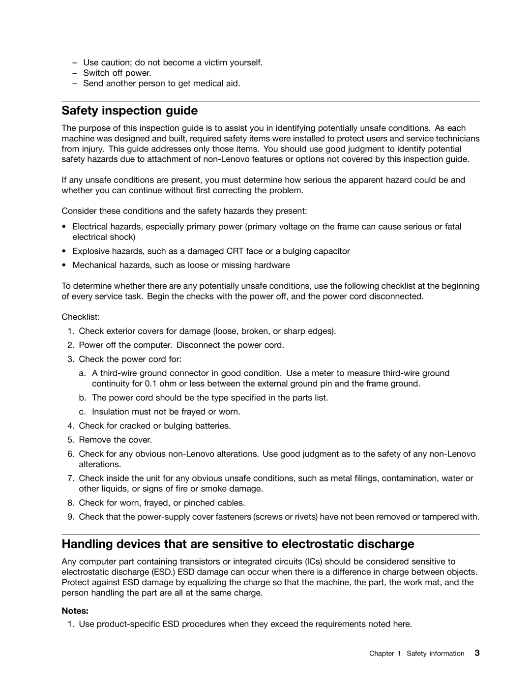 Lenovo B575E manual Safety inspection guide 