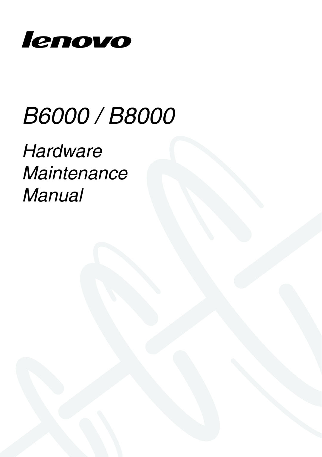 Lenovo manual B6000 / B8000 