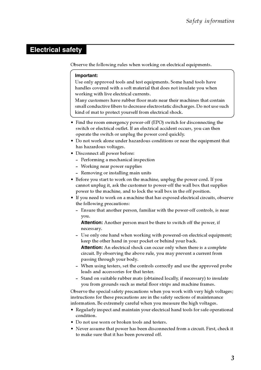 Lenovo B6000, B8000 manual Electrical safety 