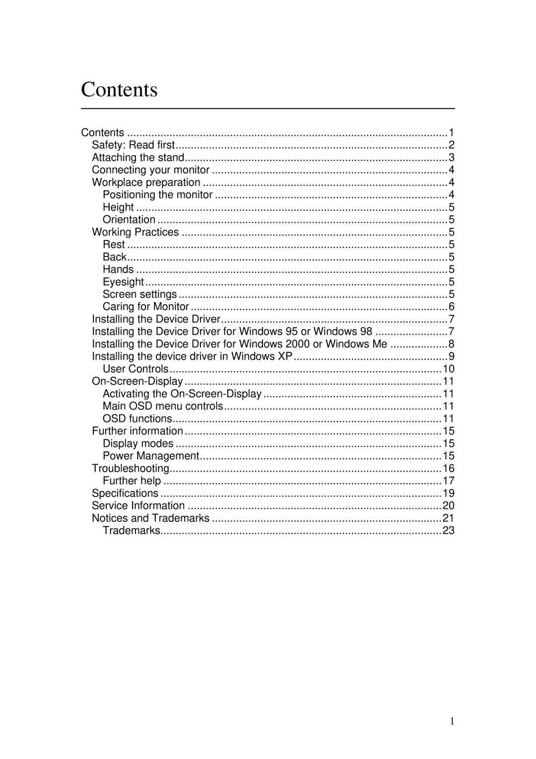 Lenovo C190 manual Contents 