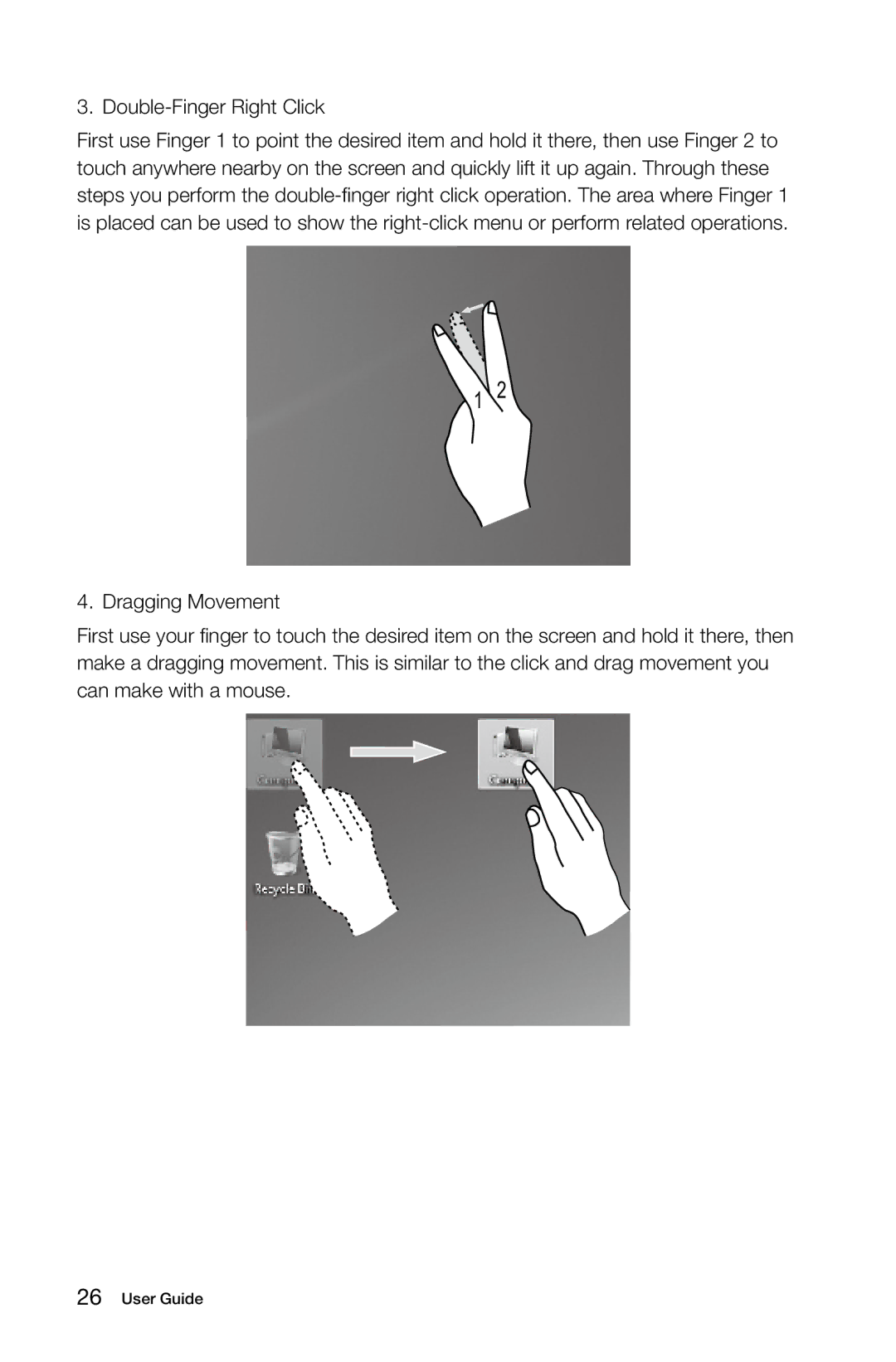 Lenovo C310, C315 manual Double-Finger Right Click 