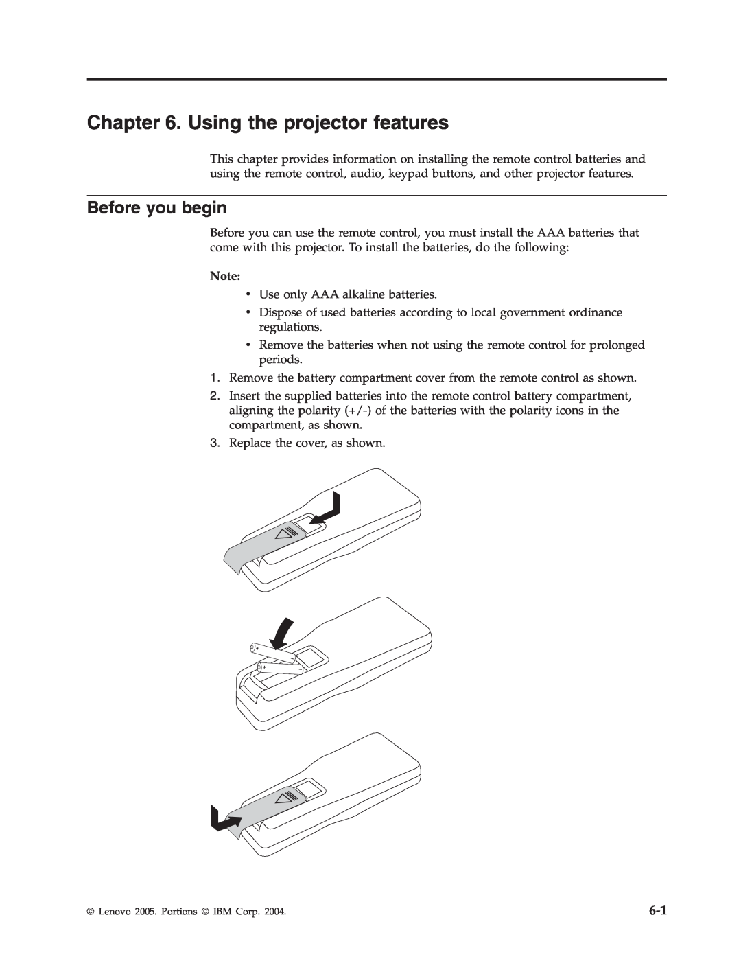 Lenovo C400 manual Using the projector features, Before you begin 