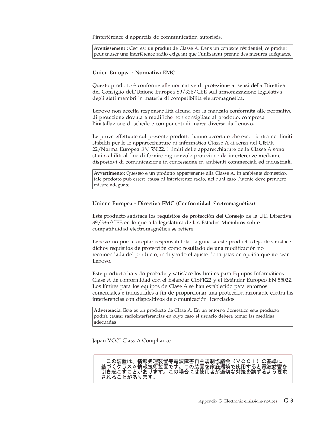 Lenovo C400 manual Union Europea Normativa EMC, Unione Europea Directiva EMC Conformidad électromagnética 