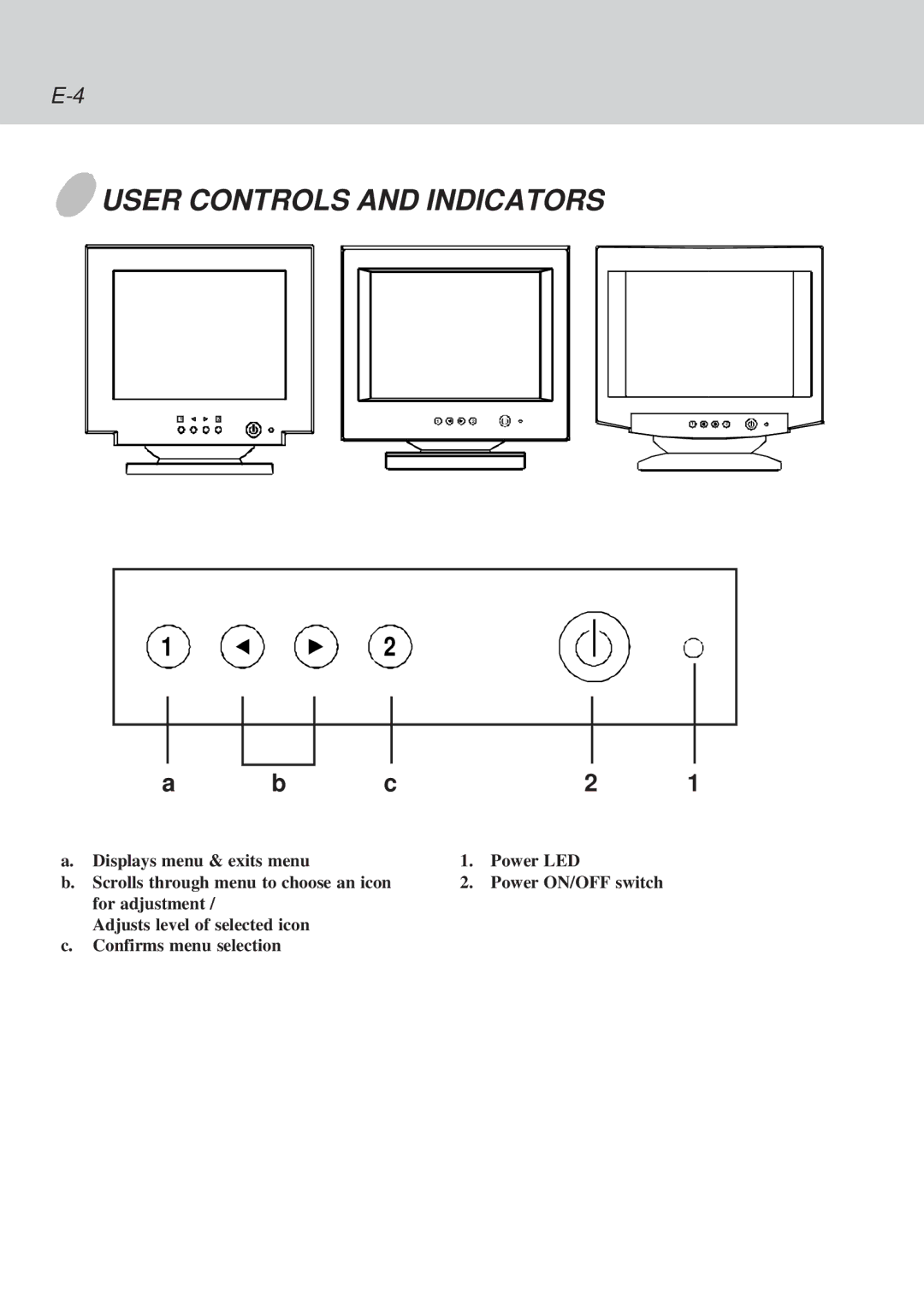 Lenovo C52 manual User Controls and Indicators 