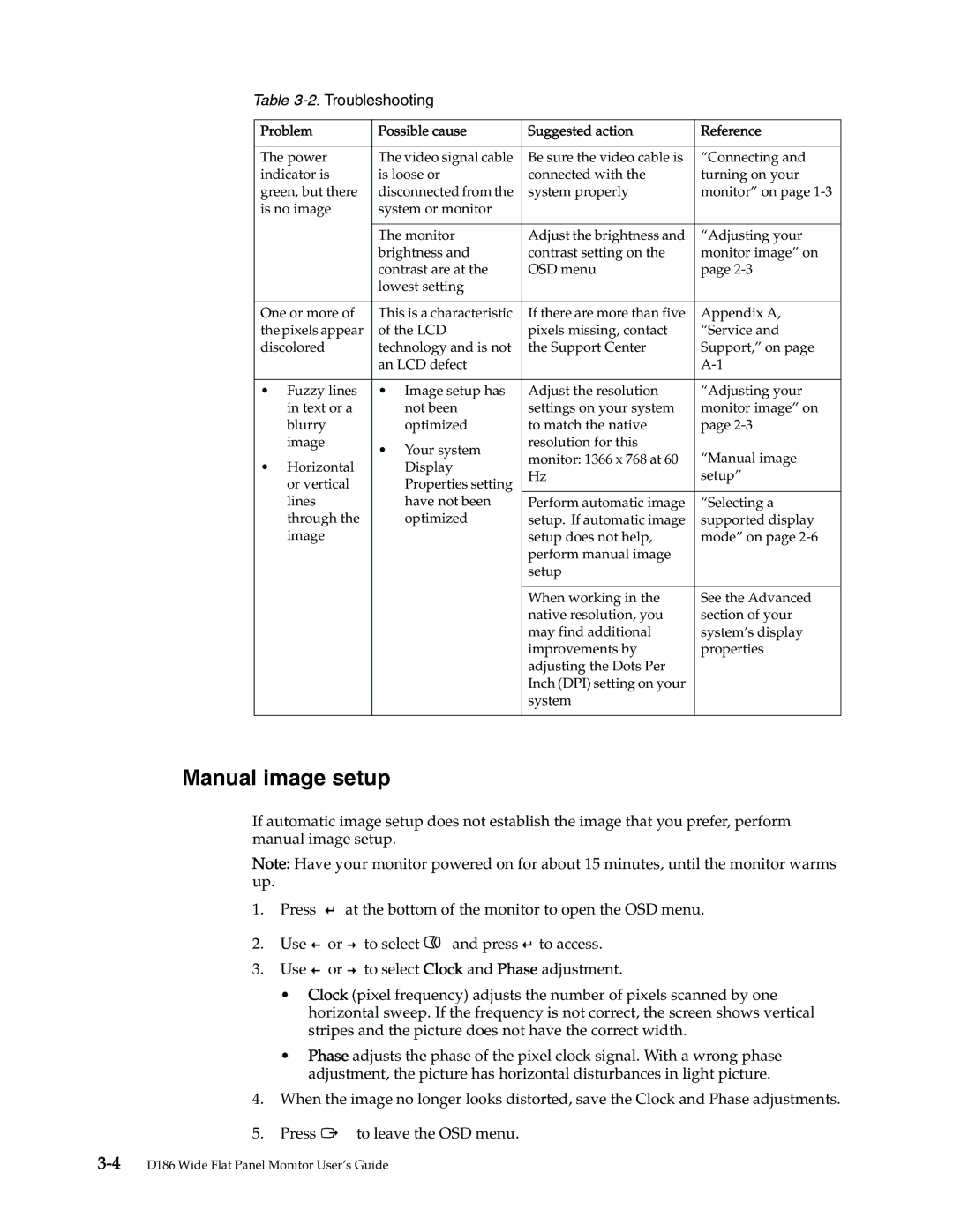 Lenovo D186 manual Manual image setup 